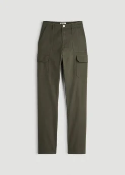 Straight Leg Cargo Chino Pants for Tall Women