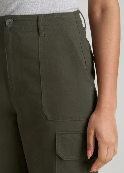 Straight Leg Cargo Chino Pants for Tall Women