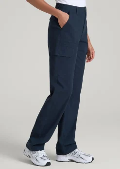 Straight Leg Cargo Chino Pants for Tall Women