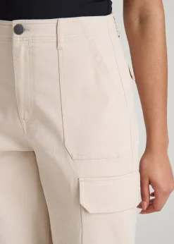 Straight Leg Cargo Chino Pants for Tall Women