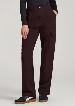 Straight Leg Cargo Chino Pants for Tall Women