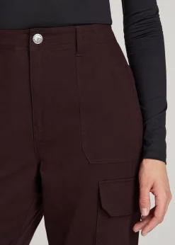 Straight Leg Cargo Chino Pants for Tall Women