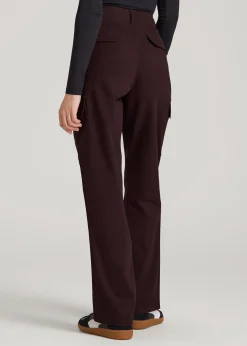 Straight Leg Cargo Chino Pants for Tall Women