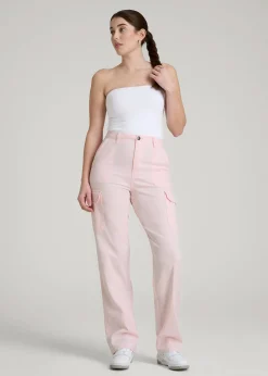 Straight Leg Cargo Chino Pants for Tall Women