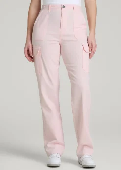 Straight Leg Cargo Chino Pants for Tall Women