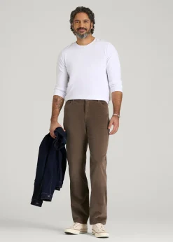 STRAIGHT-LEG Stretch Corduroy Pants for Tall Men