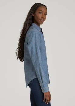 Stretch Chambray Shirt for Tall Women