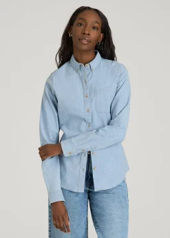 Stretch Chambray Shirt for Tall Women
