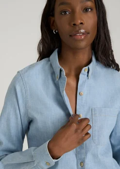 Stretch Chambray Shirt for Tall Women