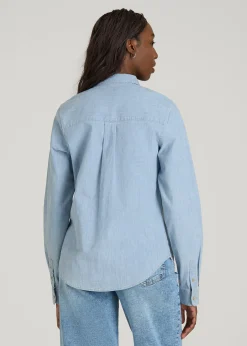 Stretch Chambray Shirt for Tall Women
