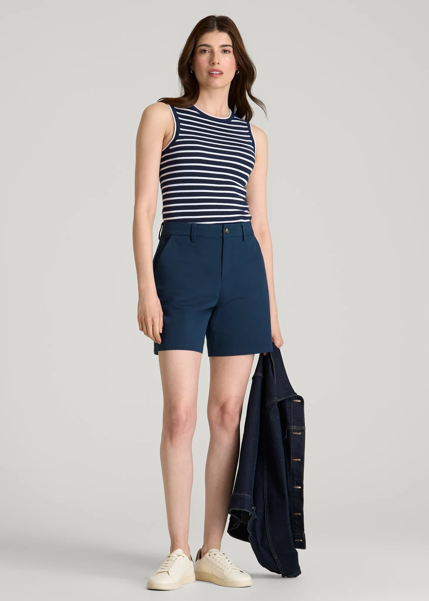 Stretch Commuter Chino Shorts for Tall Women