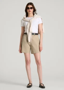 Stretch Commuter Chino Shorts for Tall Women