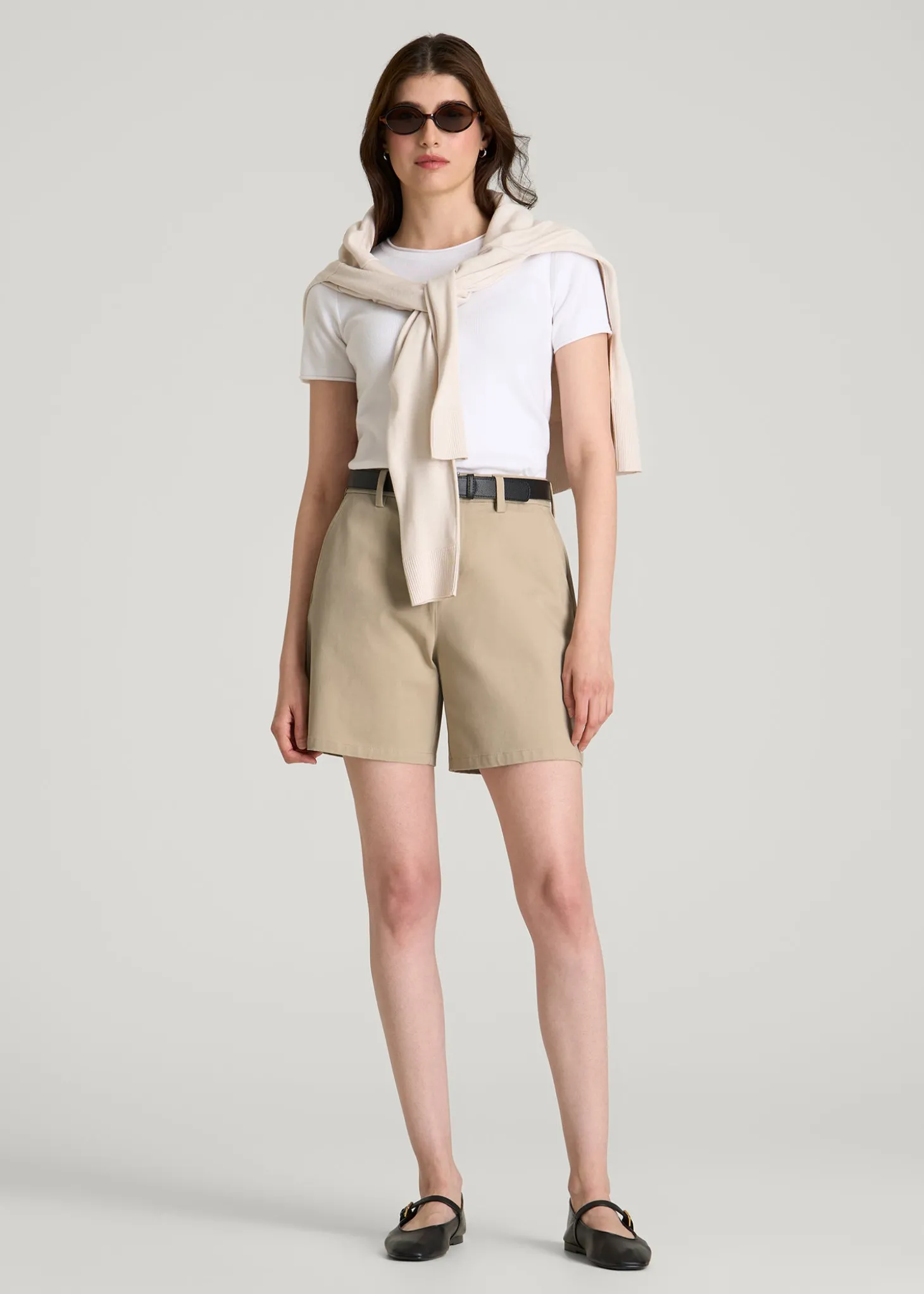 Stretch Commuter Chino Shorts for Tall Women