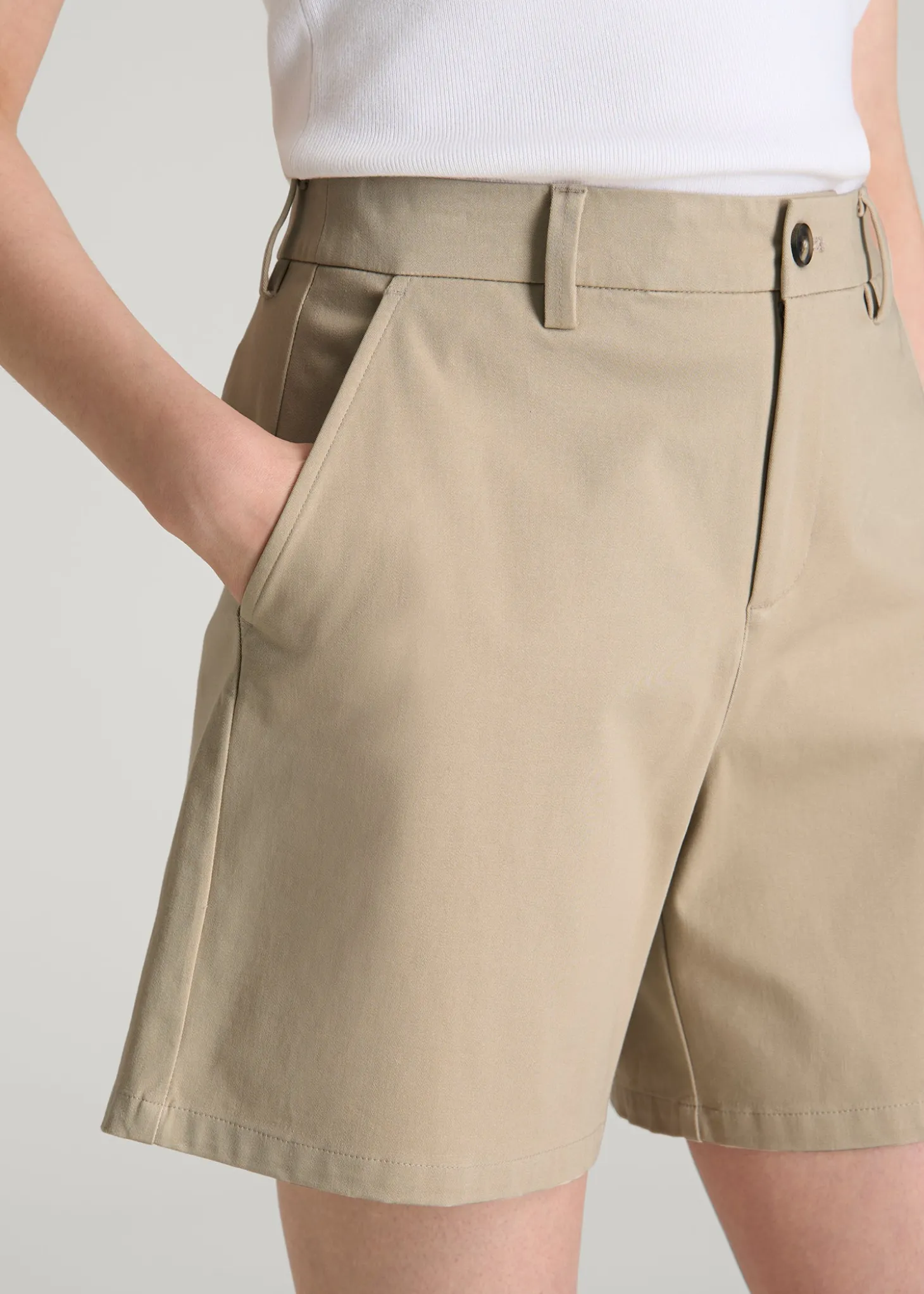 Stretch Commuter Chino Shorts for Tall Women