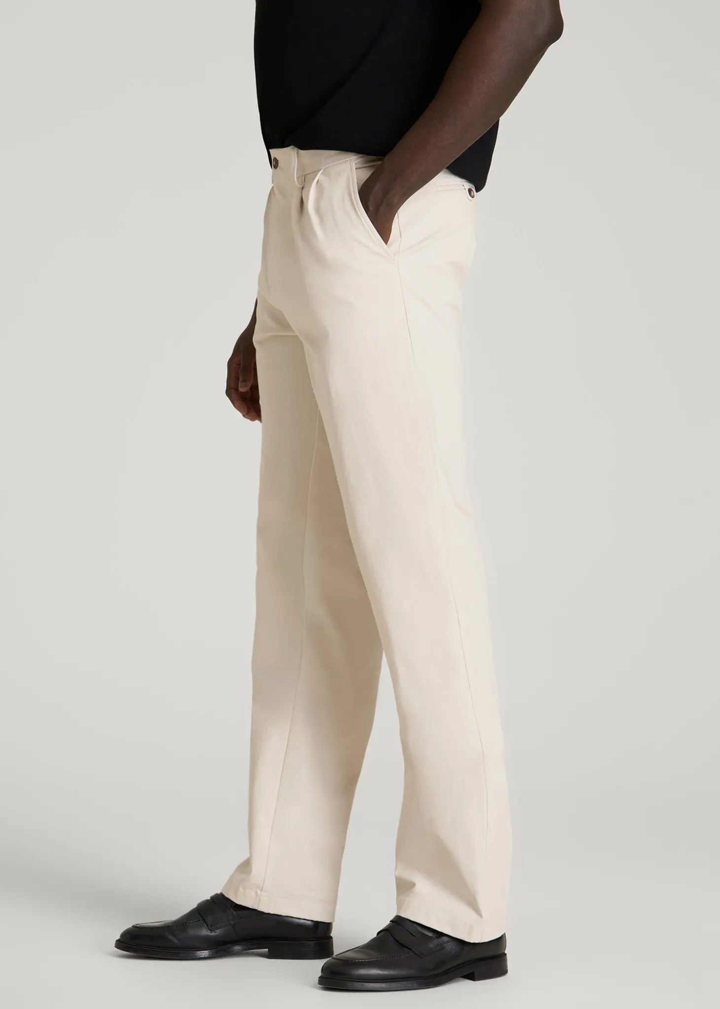 Stretch Commuter Pleated Chino for Tall Men