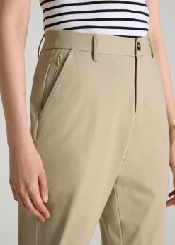 Stretch Commuter Tapered Fit Chino Pants for Tall Women