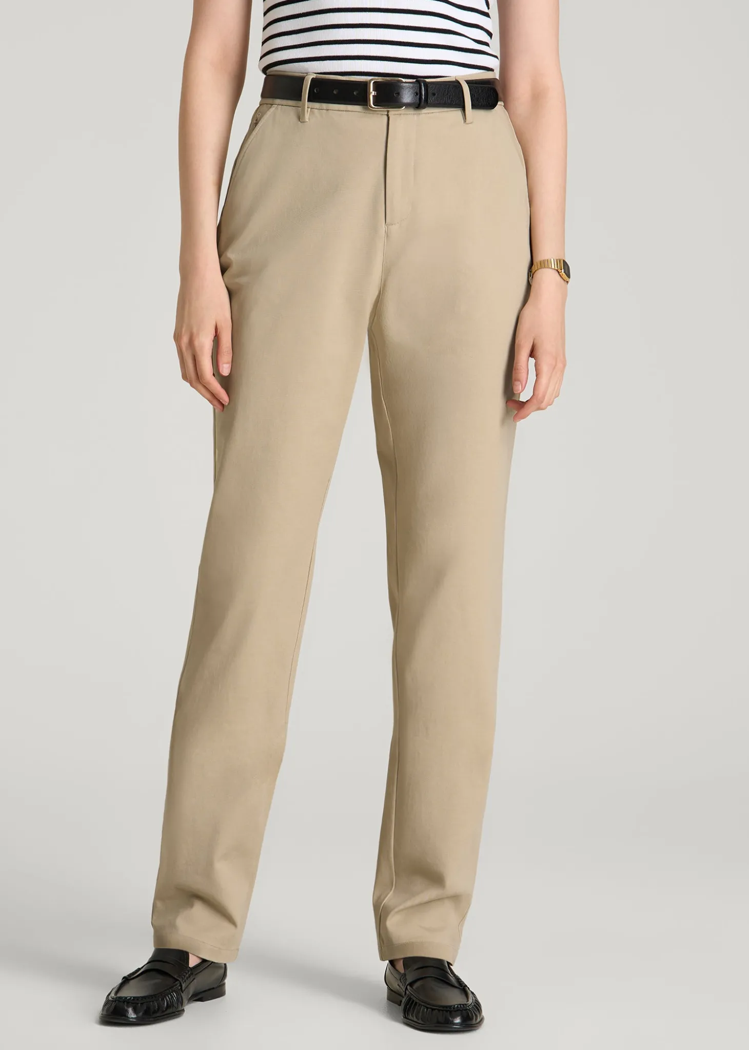 Stretch Commuter Tapered Fit Chino Pants for Tall Women
