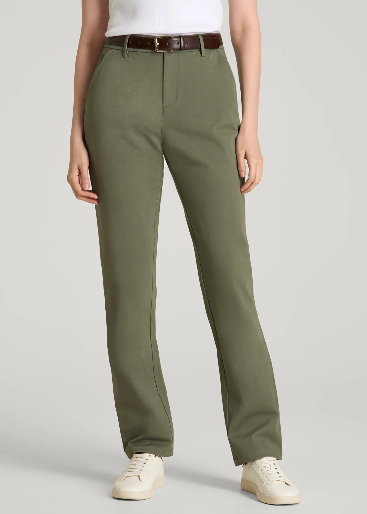 Stretch Commuter Tapered Fit Chino Pants for Tall Women