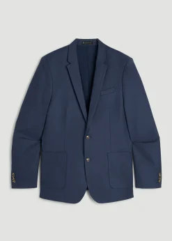 Stretch Cotton Linen Blend Blazer for Tall Men