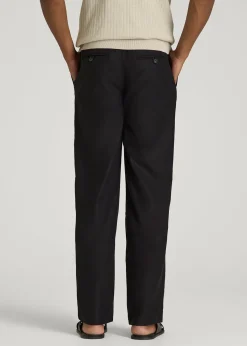 Stretch Cotton Linen Blend Pull-On Pants for Tall Men