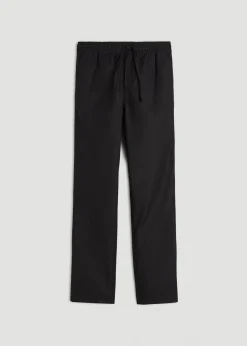 Stretch Cotton Linen Blend Pull-On Pants for Tall Men