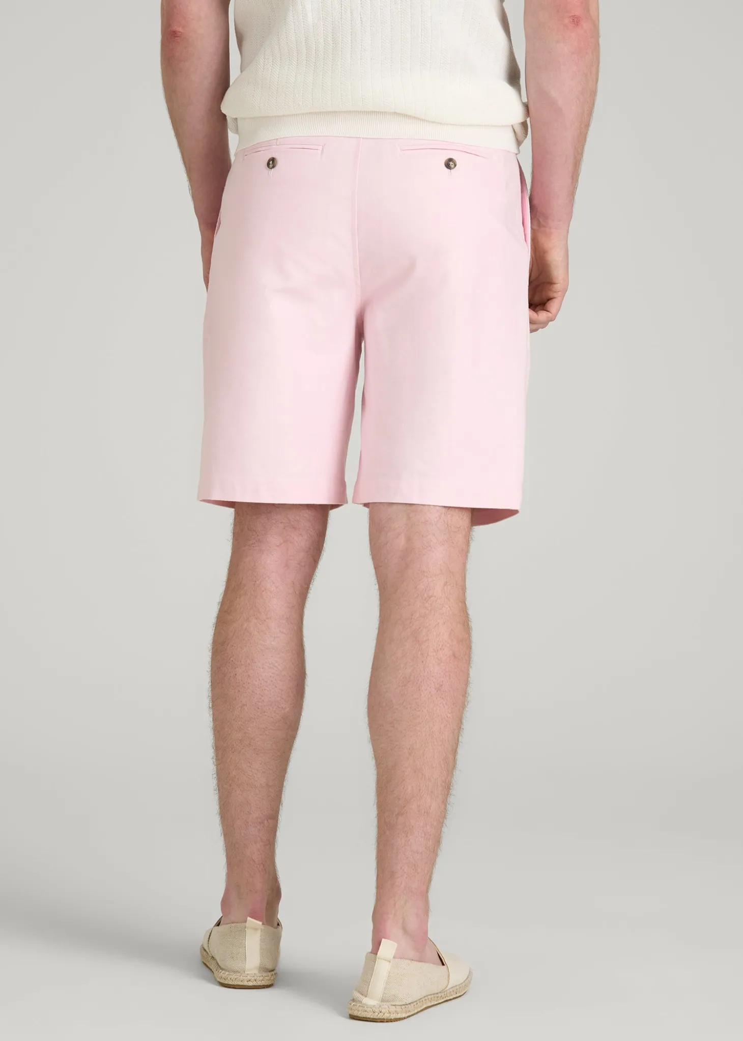 Stretch Cotton Linen Blend Shorts for Tall Men