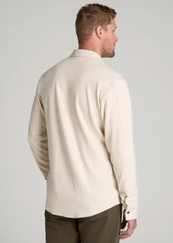 Stretch Flannel Button Shirt for Tall Men