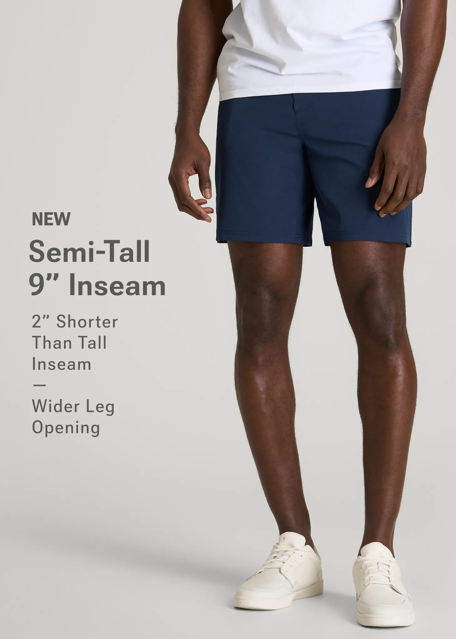 Stretch Hybrid Shorts for Tall Men