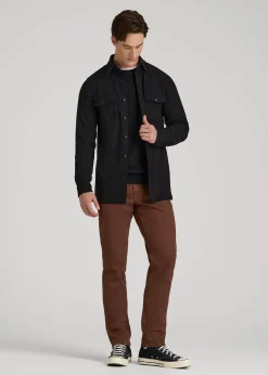 Stretch Knit Overshirt for Tall Men