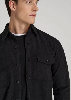 Stretch Knit Overshirt for Tall Men