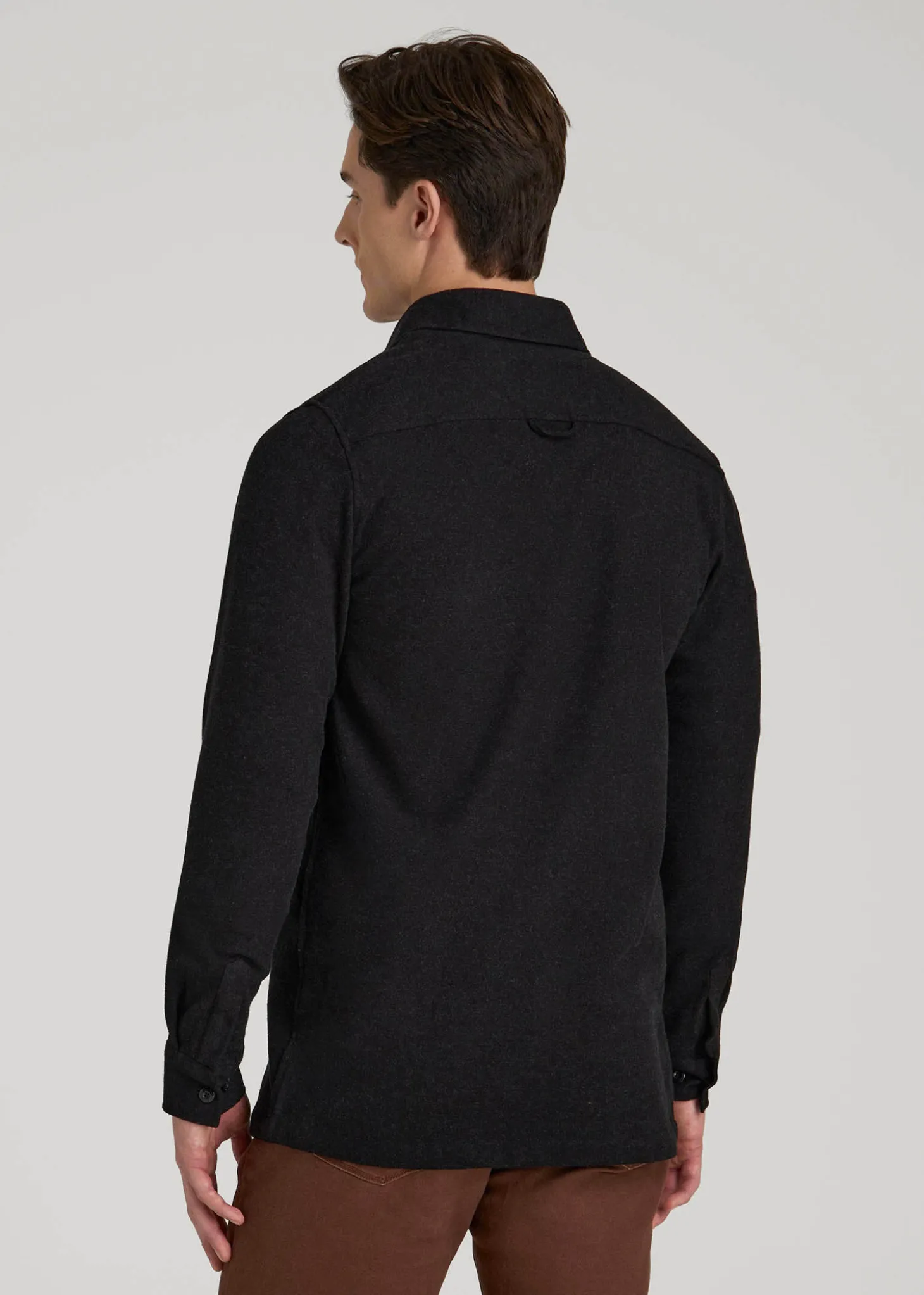 Stretch Knit Overshirt for Tall Men