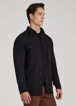 Stretch Knit Overshirt for Tall Men
