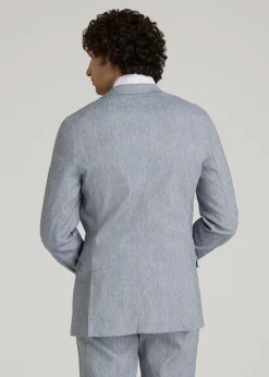 Stretch Linen Blazer for Tall Men