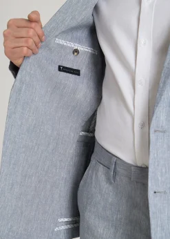 Stretch Linen Blazer for Tall Men