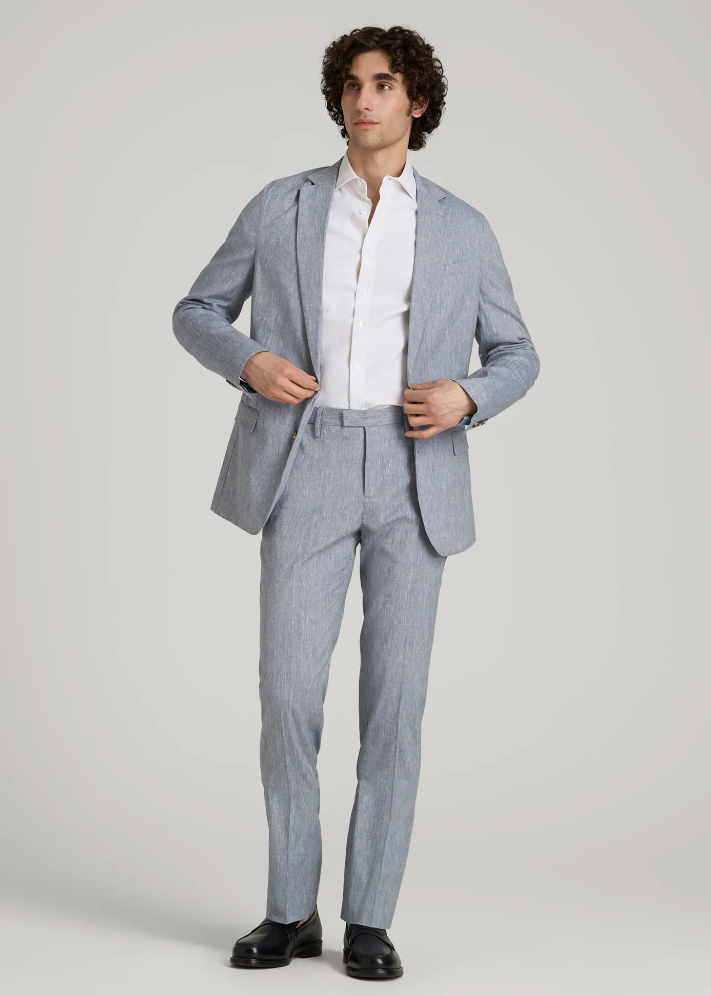 Stretch Linen Blazer for Tall Men