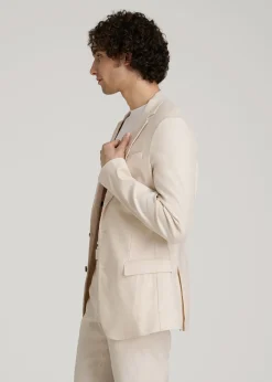 Stretch Linen Blazer for Tall Men