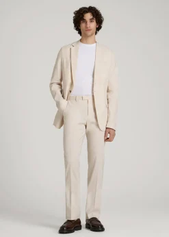 Stretch Linen Blazer for Tall Men