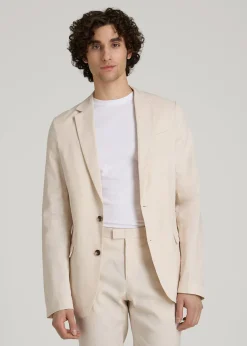 Stretch Linen Blazer for Tall Men