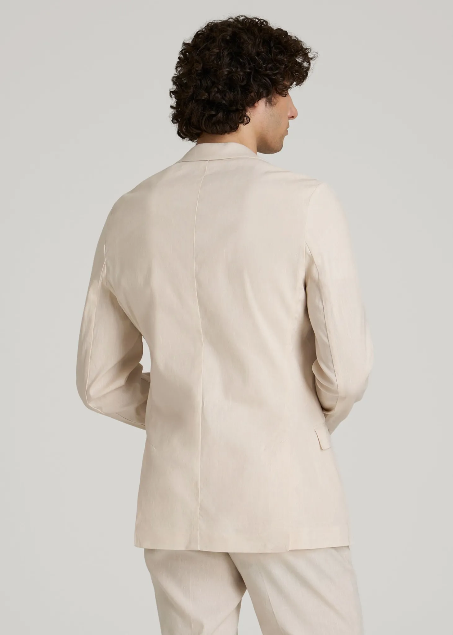 Stretch Linen Blazer for Tall Men