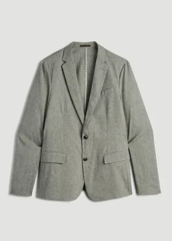 Stretch Linen Blazer for Tall Men