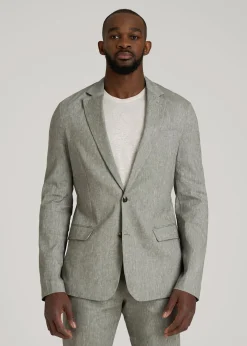 Stretch Linen Blazer for Tall Men