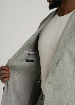 Stretch Linen Blazer for Tall Men