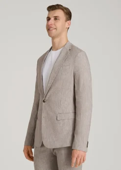 Stretch Linen Blazer for Tall Men