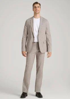 Stretch Linen Blazer for Tall Men