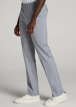 Stretch Linen Dress Pants for Tall Men