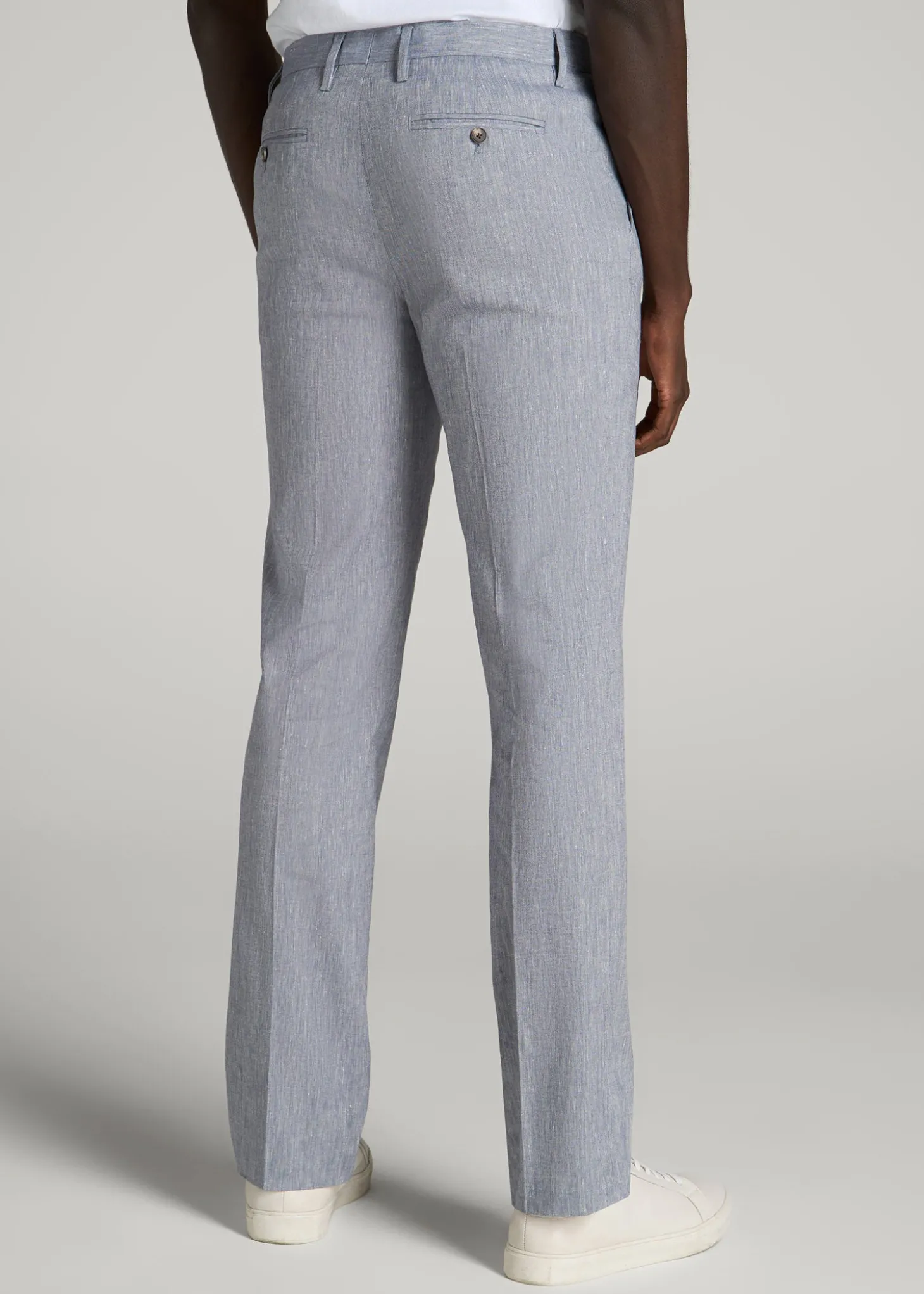 Stretch Linen Dress Pants for Tall Men