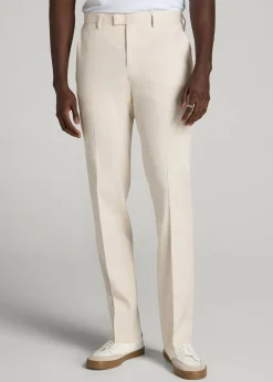 Stretch Linen Dress Pants for Tall Men