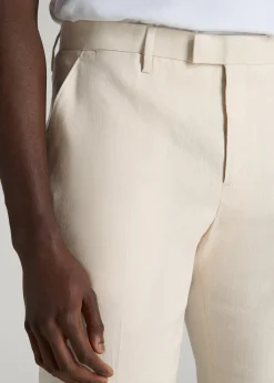 Stretch Linen Dress Pants for Tall Men