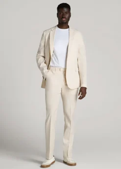 Stretch Linen Dress Pants for Tall Men