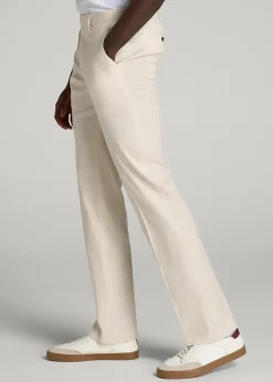 Stretch Linen Dress Pants for Tall Men